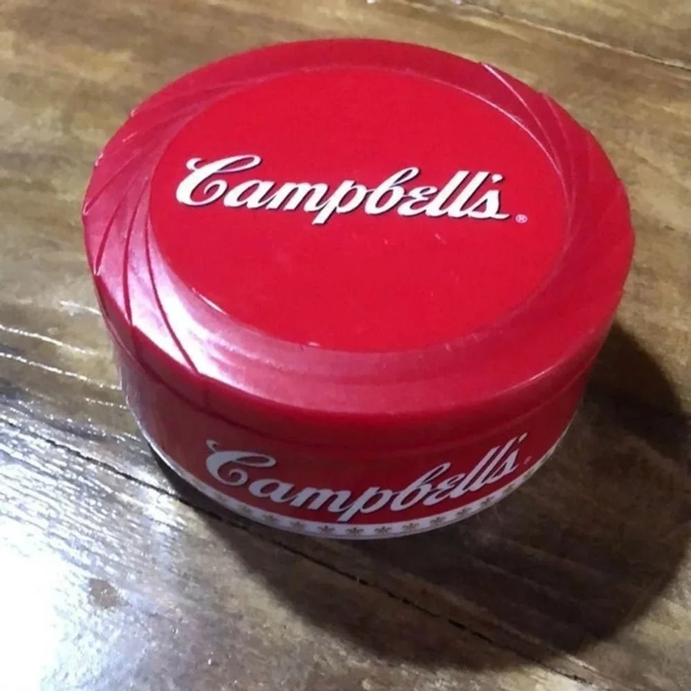 Vintage Campbells Soup Red Plastic Container‎ Storage Jar Collectible